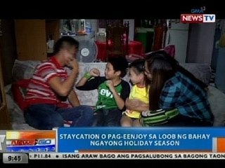 NTG: Staycation o pag-eenjoy sa loob ng bahay ngayong holiday season