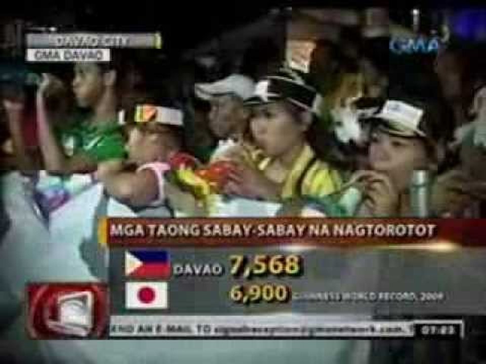 Davao City, target makuha ang world record ng may pinakamaraming sabay-sabay na nag-torotot