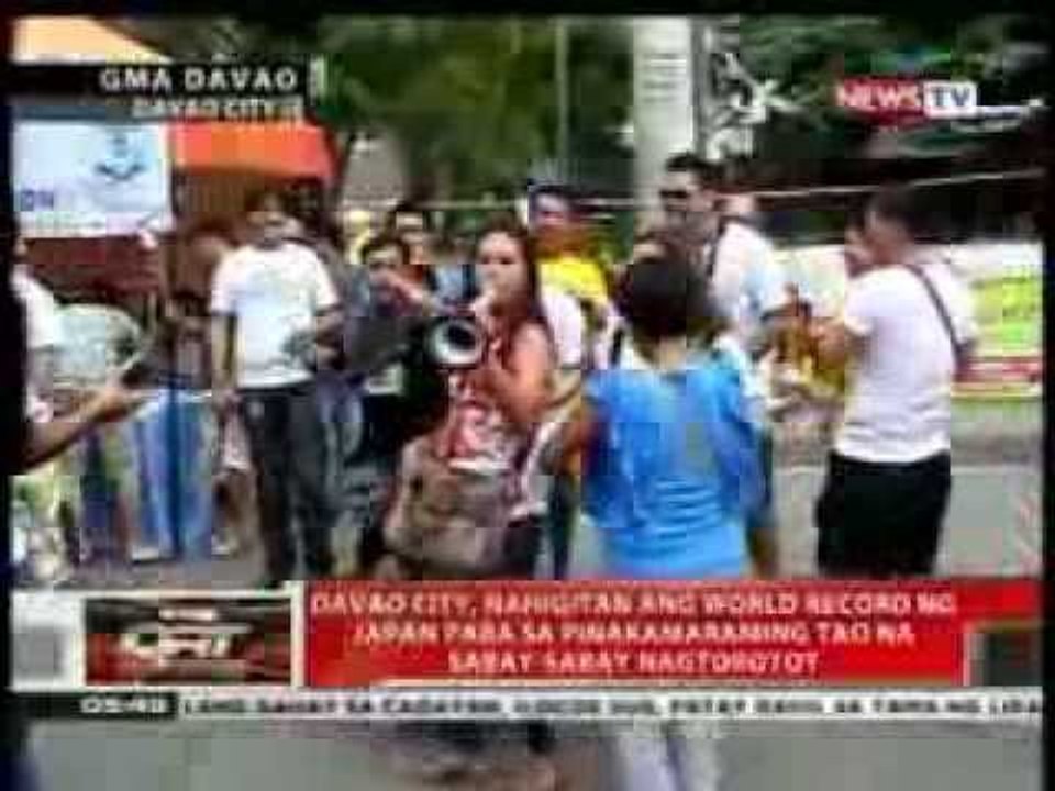 QRT: Davao City, nahigitan ang world record ng Japan para sa pinakamaraming tao na nagtorotot
