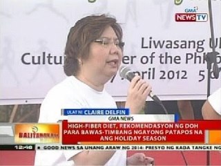 BT: High-fiber diet, rekomendasyon ng DOH ngayong patapos na ang holiday season