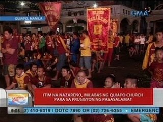 UB: Itim na Nazareno, inilabas ng Quiapo church, para sa prusisyon ng pasasalamat