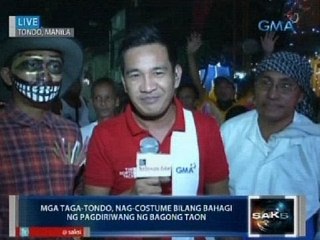 Saksi: Mga taga-Tondo, nag-costume bilang bahagi ng pagdiriwang ng Bagong Taon