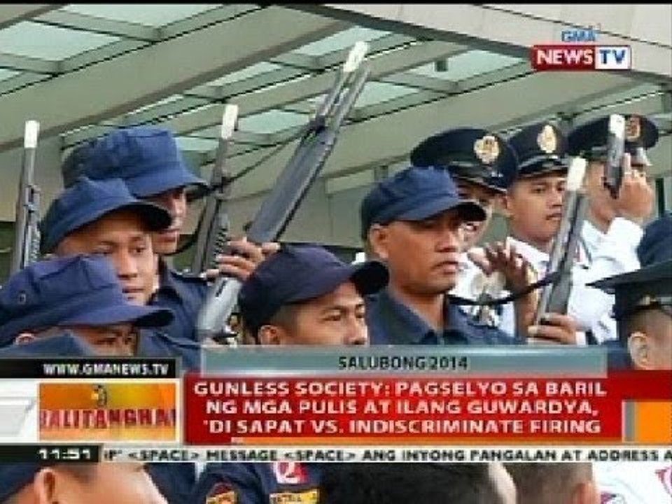 BT: Gunless Society: Pagselyo sa baril ng mga pulis at guwardiya, di sapat vs indiscriminate firing