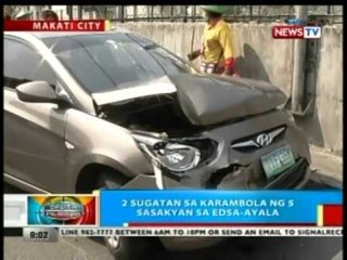 BP: 2 sugatan sa karambola ng 5 sasakyan sa EDSA-Ayala