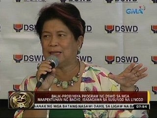 24 Oras: Balik-probinsya program ng DSWD sa mga naapektuhan ng bagyo, isasagawa sa susunod na linggo