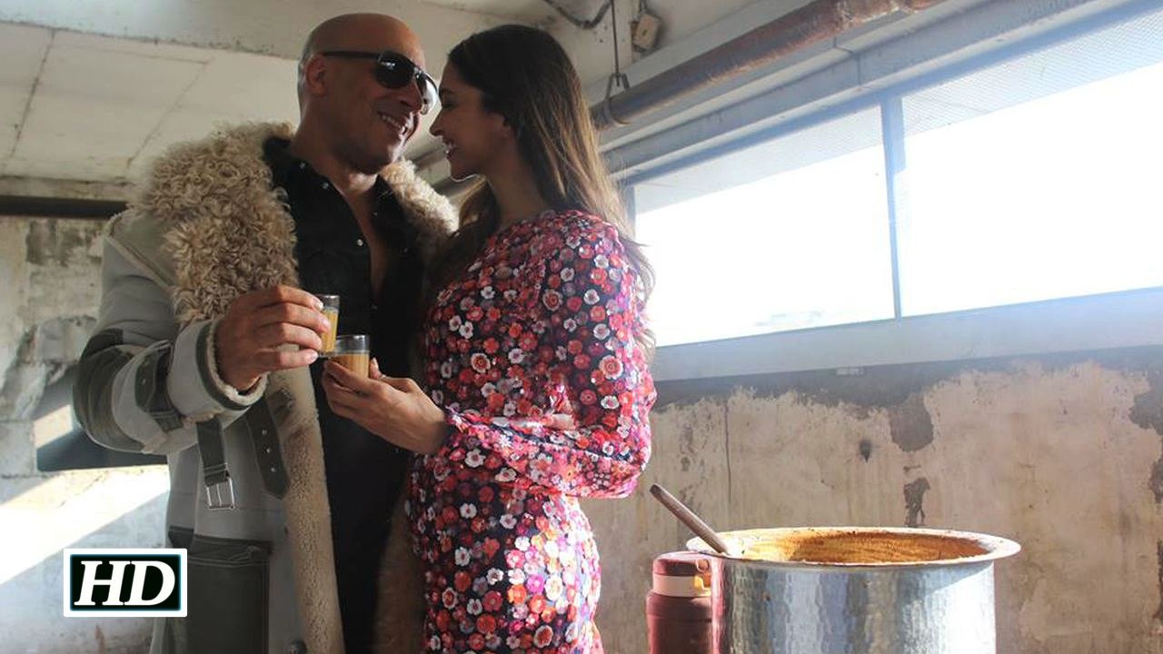 Watch Vin Diesel enjoys CUTTING CHAI with Deepika