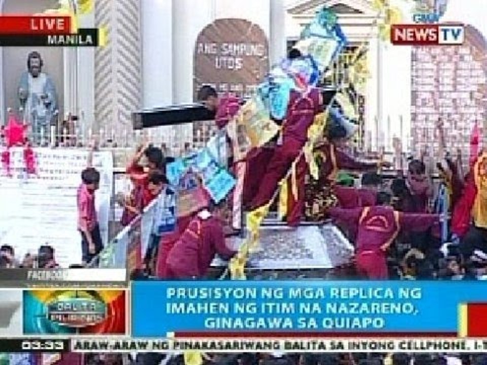 BP: Prusisyon ng mga replica ng imahen ng Itim na Nazareno, ginagawa sa Quiapo