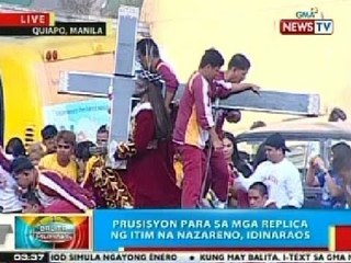 BP: Prusisyon para sa mga replica ng Itim na Nazareno, idinaraos ngayon