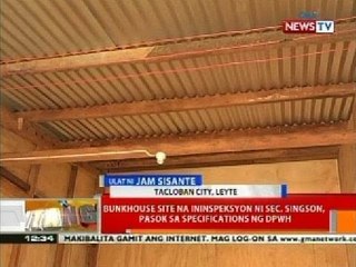 Bunkhouse site na ininspeksyon ni Sec. Singson, pasok sa specifications ng DPWH