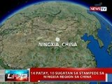NTVL: 14 patay, 10 sugatan sa stampede sa Ningxia Region sa China