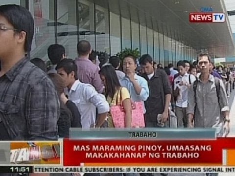 BT: Mas maraming Pinoy, umaasang makakahanap ng trabaho ngayong 2014