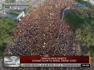 24 Oras: Dami ng mga deboto, kuhang-kuha sa aerial drone video