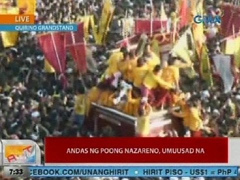 UB: Andas ng Poong Nazareno, umuusad na