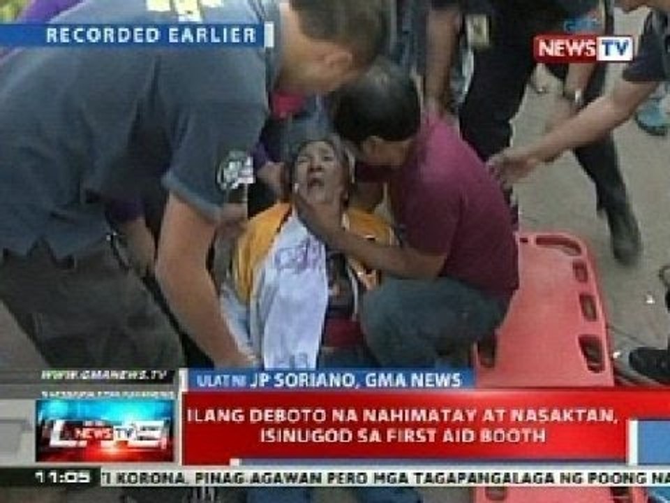 NTVL: Ilang deboto na nahimatay at nasaktan, isinugod sa first aid booth