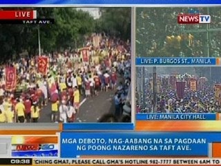 NTG: Mga deboto, nag-aabang na sa pagdaan ng Poong Nazareno sa Taft Ave.