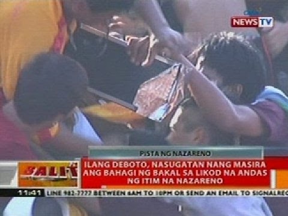 BT: Ilang deboto, nasugatan nang masira ang bahagi ng bakal sa likod ng andas ng Itim na Nazareno