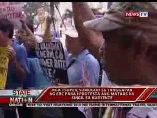 SONA: Mga driver, sumugod sa tanggapan ng ERC para i-protesta ang mataas na singil sa kuryente