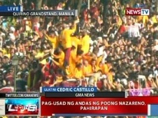 NTVL: Pag-usad ng andas ng Poong Nazareno, pahirapan