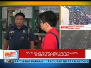 UB: Apo ni Willie Nepomuceno, nagpapagaling sa ospital matapos mabaril