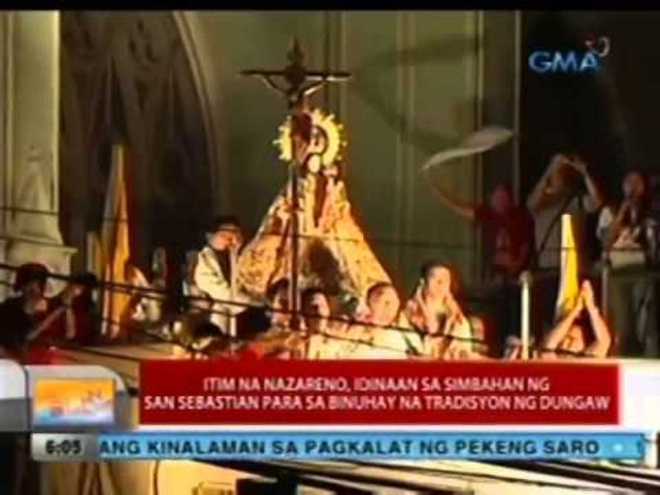 UB: Itim na Nazareno, idinaan sa simbahan ng San Sebastian para sa binuhay na tradisyon ng dungaw