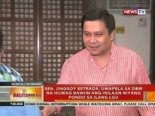 Download Video: Sen. Jinggoy Estrada, umapela sa DBM na huwag bawiin ang inilaan niyang pondo sa ilang LGU