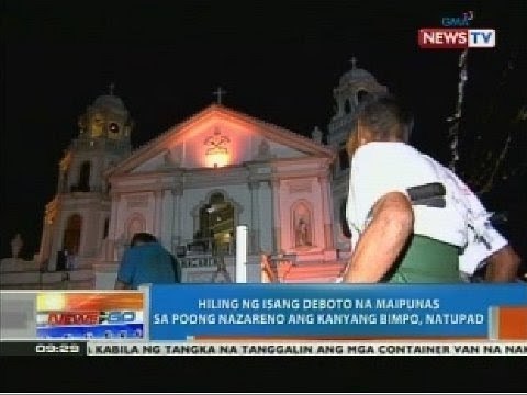 NTG: Hiling ng isang deboto na maipunas sa Poong Nazareno ang kanyang bimpo, natupad