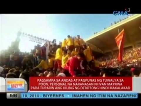 Hiling ng lumpong deboto na maipunas ang bimpo sa Poong Nazareno, tinupad ni Ivan Mayrina