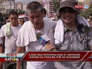 SONA: Ilang personalidad at dayuhan, nakiisa sa Pista ng Itim na Nazareno
