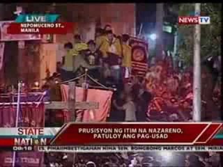 SONA: Prusisyon ng Itim na Nazareno, patuloy ang pag-usad