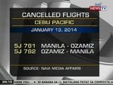 NTG: Ilang flights ng Cebu Pacific, kinansela dahil sa masamang panahon sa Mindanao