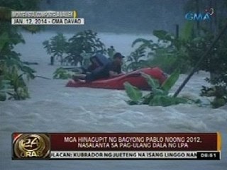 24 Oras: Mga hinagupit ng bagyong Pablo   noong 2012, nasalanta sa pag-ulang dala   ng LPA