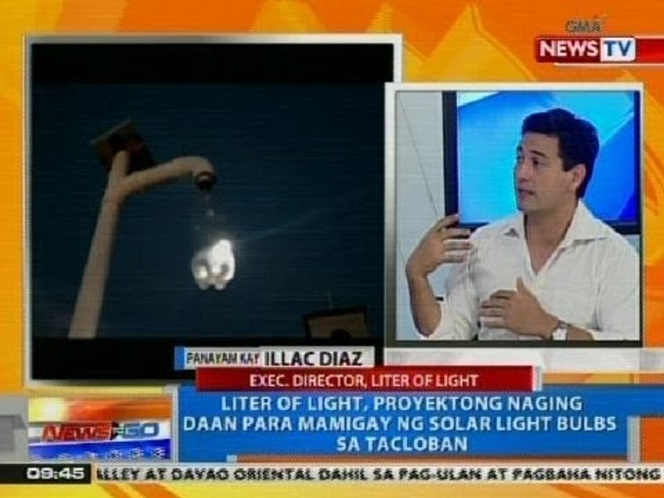 NTG: Liter of Light, proyektong naging daan para mamigay ng solar light bulbs sa Tacloban