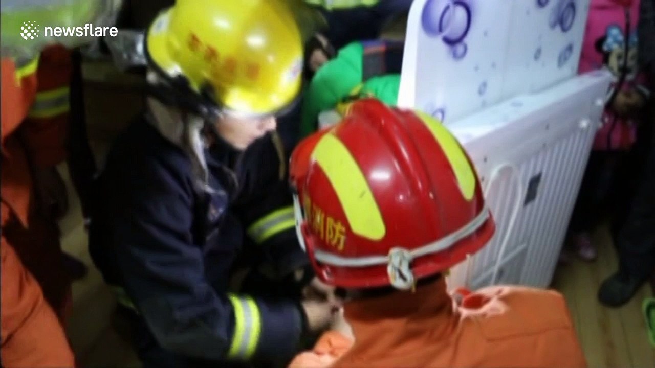 Boy, 3, gets stuck in washing machine