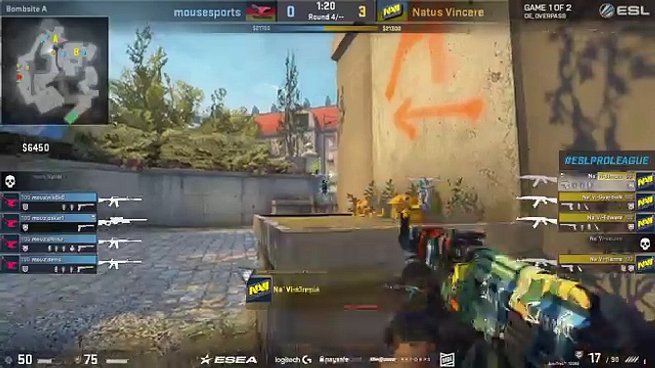 CS:GO - BEST OF MOUSESPORTS (INSANE PLAYS CLUTCH ACEs)