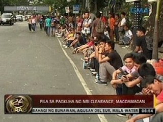24 Oras: Pila sa pagkuha ng NBI clearance, magdamagan