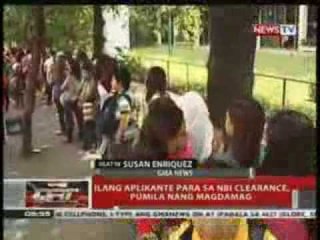 QRT: Ilang aplikante para sa NBI clearance, pumila nang magdamag