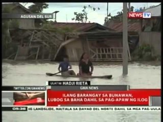 QRT: Ilang barangay sa Bunawan, lubog sa baha dahil sa pag-apaw ng ilog