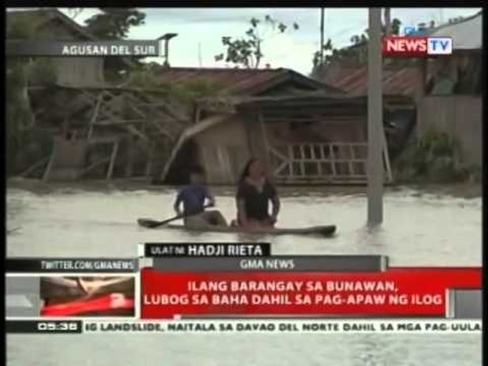QRT: Ilang barangay sa Bunawan, lubog sa baha dahil sa pag-apaw ng ilog