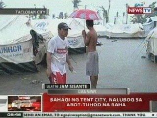 QRT: Bahagi ng tent city sa Tacloban, nalubog sa baha