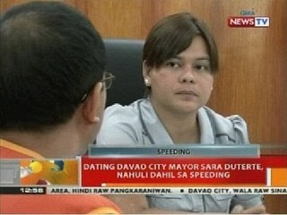BT: Dating Davao City Mayor Sara Duterte, nahuli dahil sa speeding