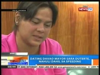 NTG: Dating Davao City Mayor Sara Duterte, nahuli dahil sa speeding