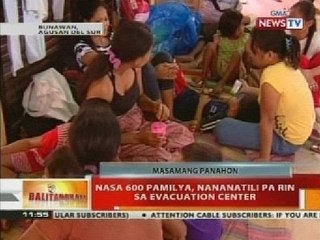 BT: Nasa 600 pamilya, nananatili pa rin sa evacuation center