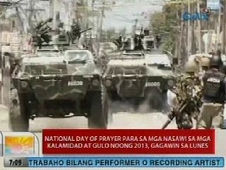 UB: Nat'l Day of Prayer para sa mga nasawi sa mga kalamidad at gulo noong 2013, gagawin sa Lunes