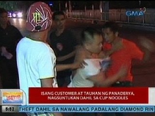UB: Isang customer at tauhan ng panaderya sa Maynila, nagsuntukan dahil sa cup noodles