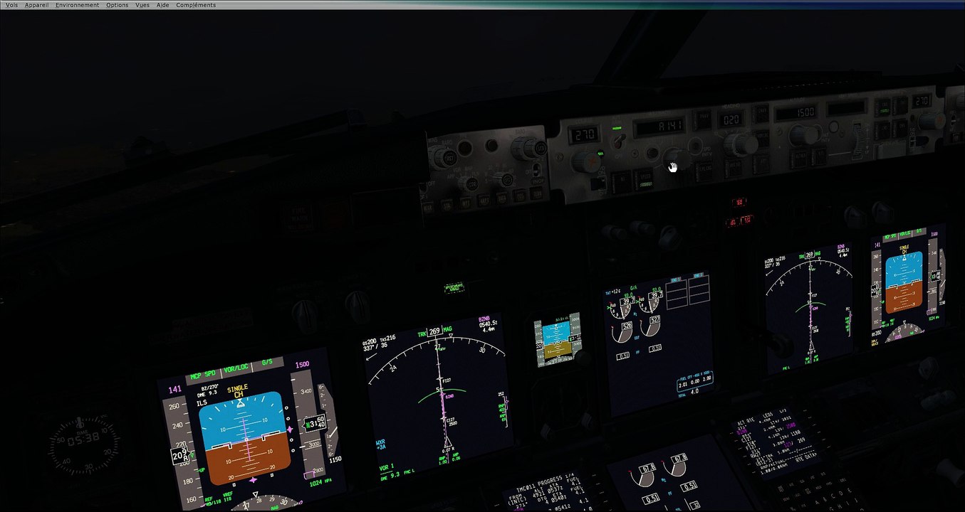 pmdg boeing 737 approche difficile par vent fort