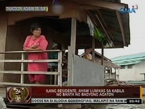 24 Oras: Ilang residente sa Agusan del Sur, ayaw lumikas sa kabila ng banta ng bagyong Agaton
