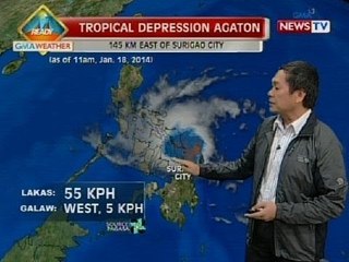 BT: Bagyong Agaton,patuloy na kumikilos papalapit sa lupa