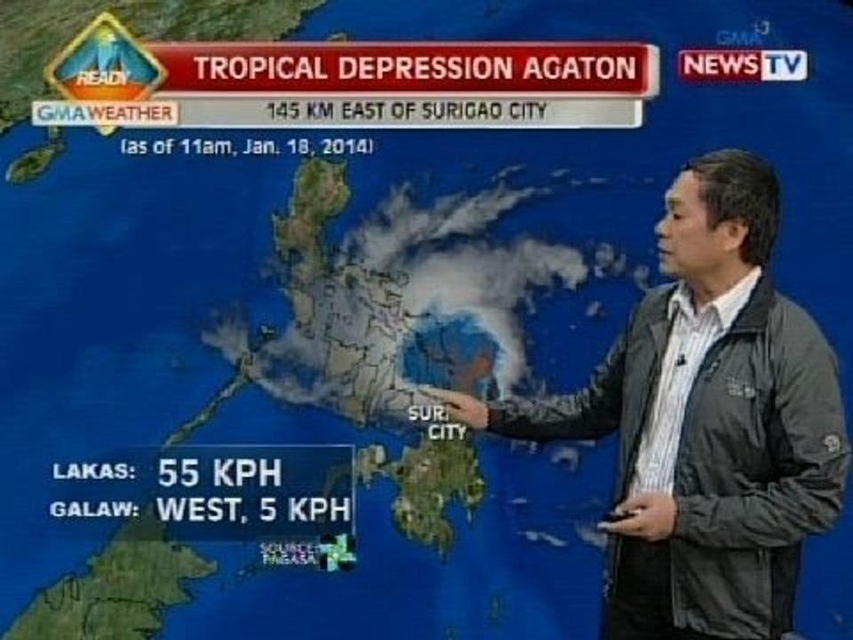 BT: Bagyong Agaton,patuloy na kumikilos papalapit sa lupa
