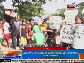 NTG: Clearing operations sa Manila Seedling Bank sa QC, isinasagawa