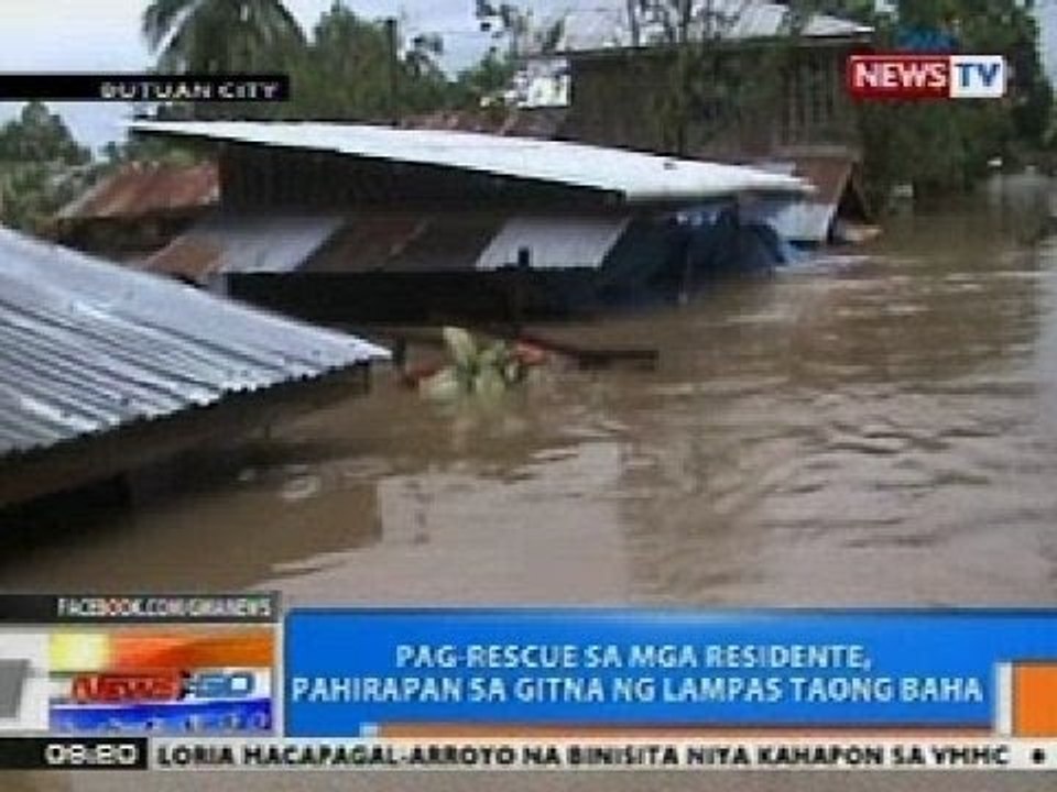 NTG: Pag-rescue sa mga residente sa Butuan, pahirapan sa gitna ng lampas taong baha